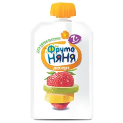 ФРУТО НЯНЯ Десерт яблоко банан клубника 90гр