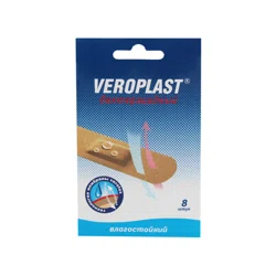 VEROPHARM Лейкопластырь VEROPLAST Бактерицидный влагостойкий №8