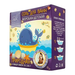 МЕДИКАЛФОРТ Соль морская Silk Bath для ванн детская 250гр 4пак
