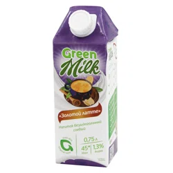 GREEN MILK Напиток безалкогольный Cоевый Золотой Латте 0,75л