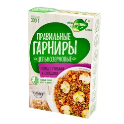 ОБРАЗ ЖИЗНИ Гарниры правильные цельнозерновые полба с грибами и овощами 300гр