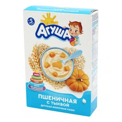АГУША Каша пшеничная с тыквой с молоком