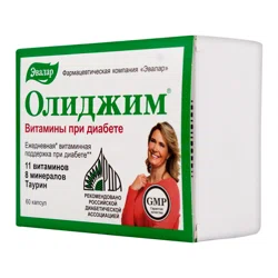 ЭВАЛАР Витамины Олиджим при диабете 60кап