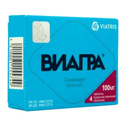 ВИАГРА 100 мг №4 таб  Силденафил