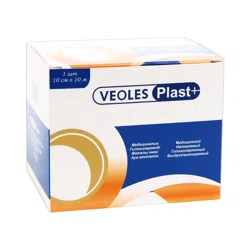 VEOLES PLAST+ Пластырь-рулон нетканный гипоаллер воздухопрон 10см*10м