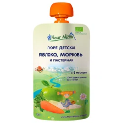 FLEUR ALPINE Пюре яблоко морковь и пастернак 120гр