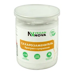 VEGANNOVA Сахарозаменитель Эритрит+сукралоза 250гр