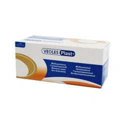 VEOLES PLAST+ Пластырь-рулон нетканный гипоаллер воздухопрон 20см*10м