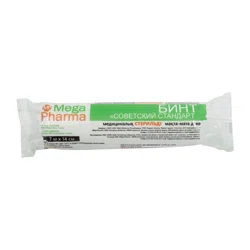MEGA PHARMA Бинт медицинский Советский Стандарт стерильный 7м*14см