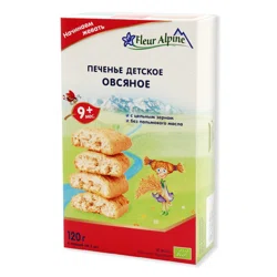FLEUR ALPINE Печенье детское Овсяное 9 месяцев+ 120гр