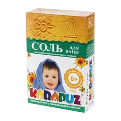КАРАПУЗ Соль для купания детей, череда, 500гр.