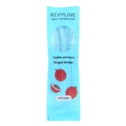 REVYLINE Скребок для языка soft touch голубой