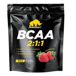 PRIMEKRAFT BCCA 2:1:1 Продукт диетический со вкусом Клубники 500гр