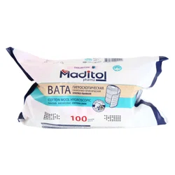 MADITOL Вата гидроскопическая хлопко-льняная 100гр