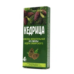 АЛТАЙСКИЙ НЕКТАР Смолка жевательная КЕДРИЦА 4шт