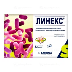 ЛИНЕКС №32 капс    Бифидум+лактобактерии