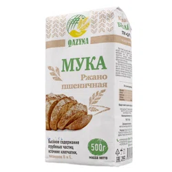 QAZYNA Мука ржано- пшеничная 500гр