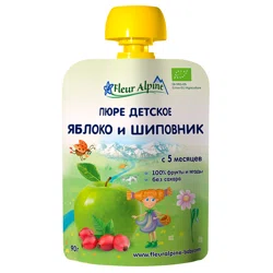 FLEUR ALPINE Пюре яблоко и шиповник 90гр