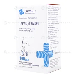 ПАРАЦЕТАМОЛ 120 мг/5 мл 100 мл сусп/внутрь  Синтез
