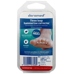 DERAMED Корректор для молоткообразных пальцев стопы с 3-мя кольцами S F-00056-30B