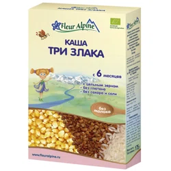 FLEUR ALPINE Каша 3 злака безмолочная 175гр