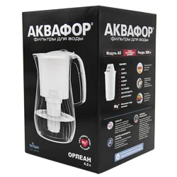 АКВАФОР Фильтр для воды Кувшин ОРЛЕАН 4.2л черный модуль А5