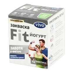 VIVO Закваска сухая бактериальная Fit Йогурт 4пак*0,5гр