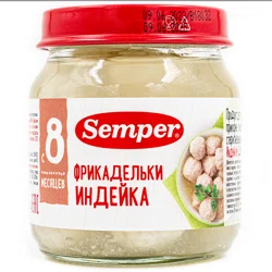 SEMPER Пюре фрикадельки индейка 8м+