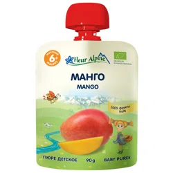 FLEUR ALPINE Пюре манго 90гр пауч