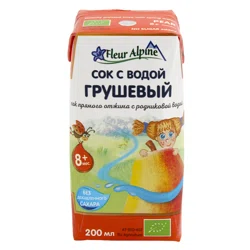 FLEUR ALPINE Сок с водой Грушевый 8 месяцев+ 200мл