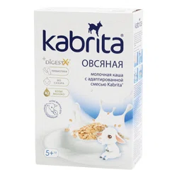 KABRITA Каша овсяная на козьем молочке на молочной смеси 5+ 180г
