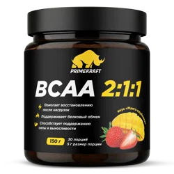 PRIMEKRAFT BCCA 2:1:1 Продукт диетический со вкусом Манго-клубника 150гр