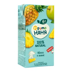 ФРУТО НЯНЯ Нектар из яблок и ананасов 200мл