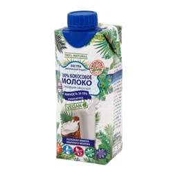 АГЕНТ ПРОДУКТ Молоко кокосовое 100% с природными минералами 0.33л
