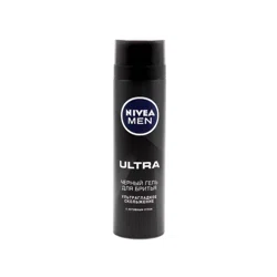 NIVEA MEN Гель Черный для бритья Ultra с активным углем 200мл 81789