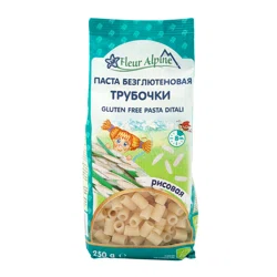 FLEUR ALPINE Макароны паста Безглютеновая трубочки рисовые 500гр