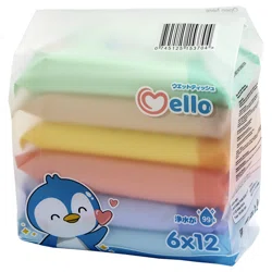 MELLO HELLO BABY Салфетки влажные 6*12шт
