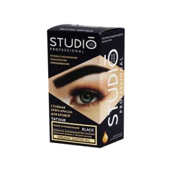 STUDIO Крем-краска для бровей черная