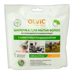 OLVIC Шапочка для мытья волос с шампунем 1 шт