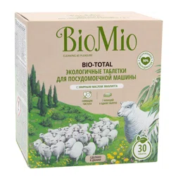 BIO MIO Таблетки для посудомоечной машины с эфирным маслом Эвкалипта 30 таблеток