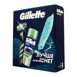 GILLETTE Набор Mach3 Turbo бритва+ гель для бритья 75мл