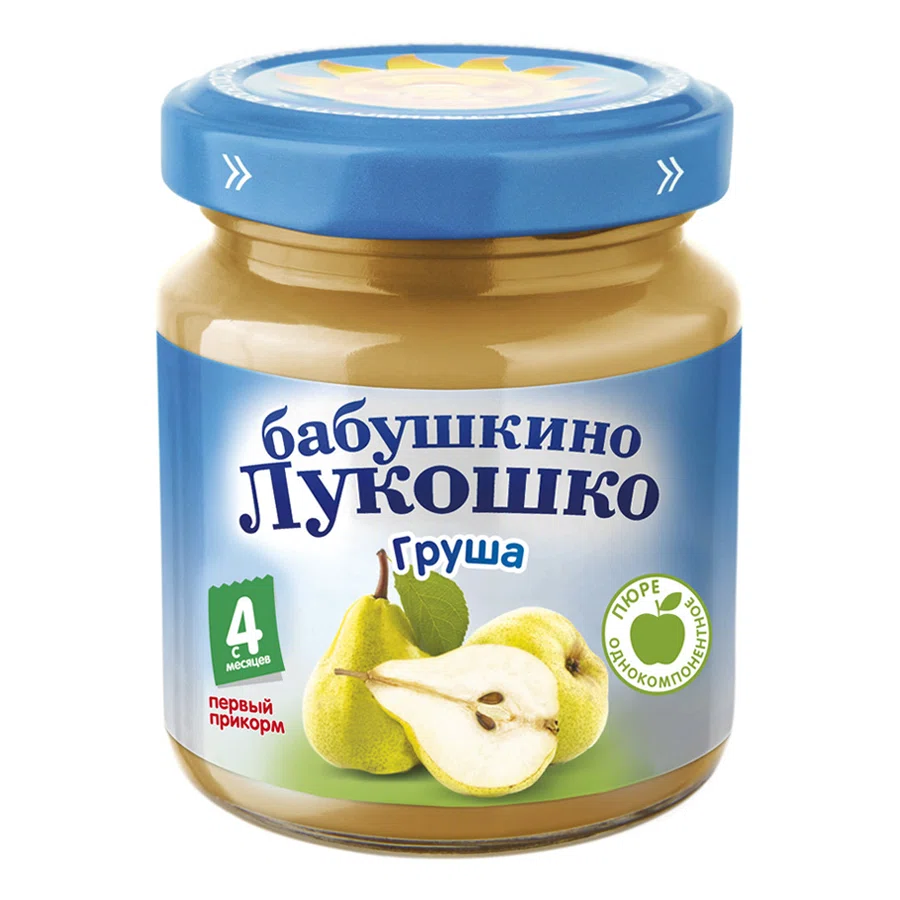 БАБУШКИНО ЛУКОШКО Пюре груша без сахара с 4 месяцев 100гр