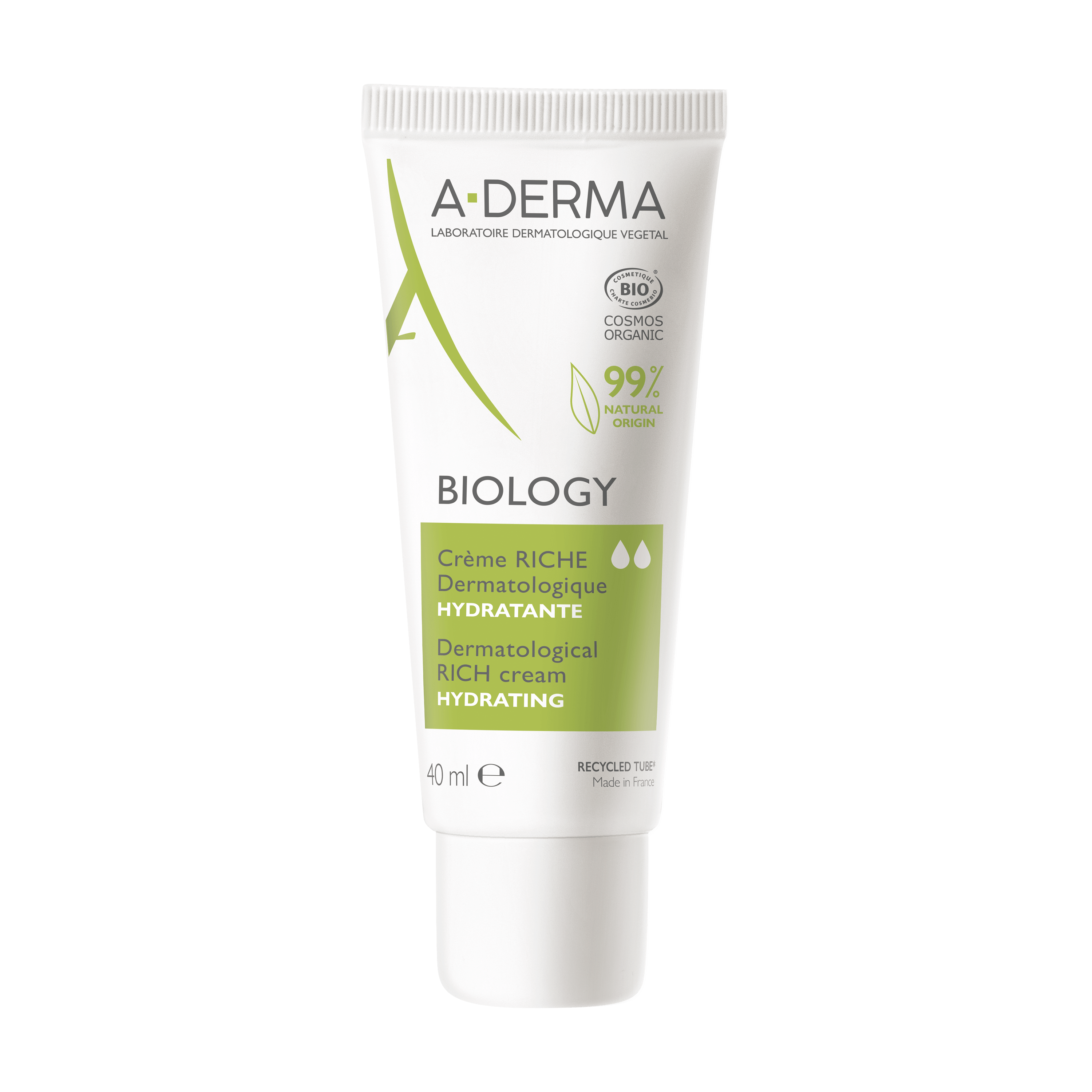 A-DERMA BIOLOGY RICH Насыщенный органический увлажняющий крем 40 мл