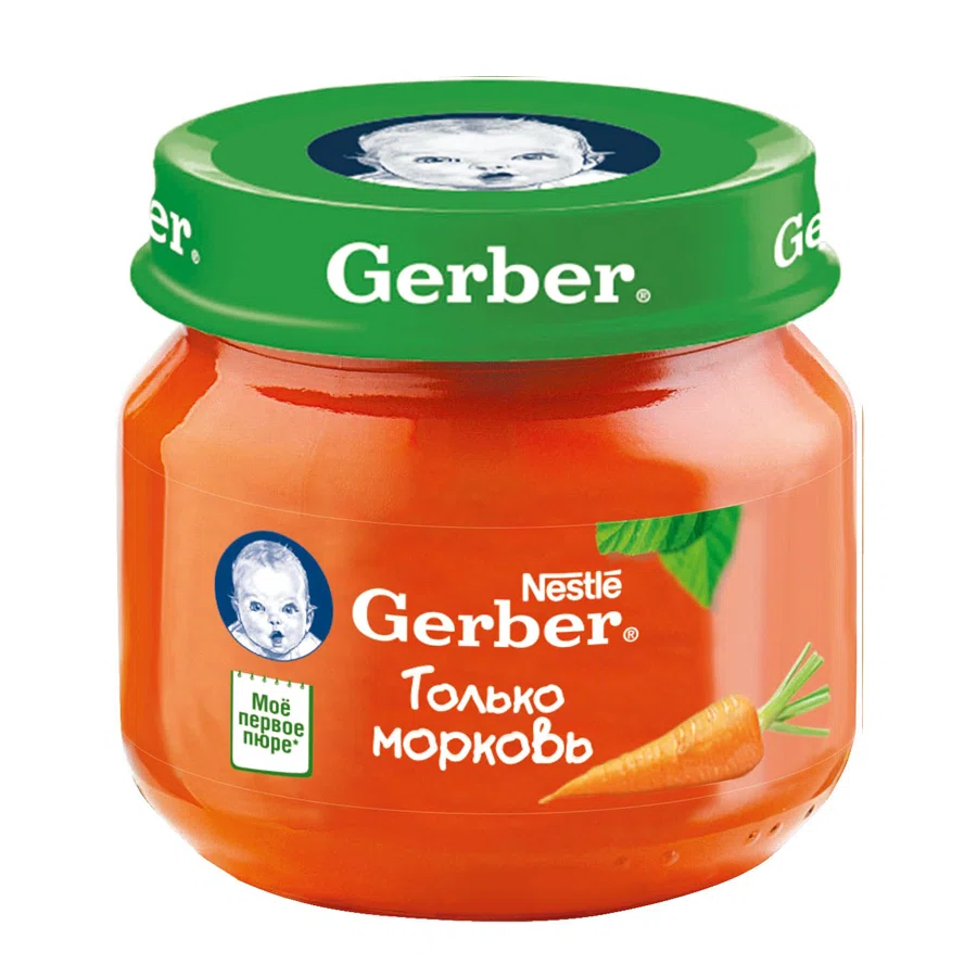 GERBER Пюре морковь 80гр