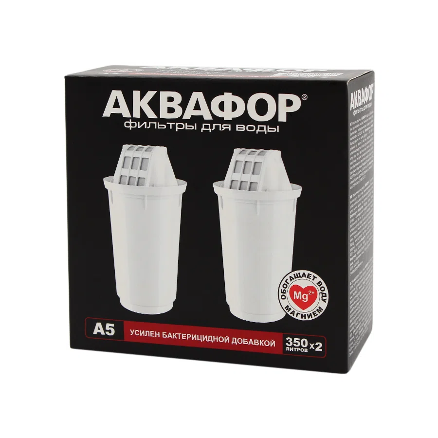 АКВАФОР Фильтр для воды А5 усилен бактерицидной добавкой 350л 2шт