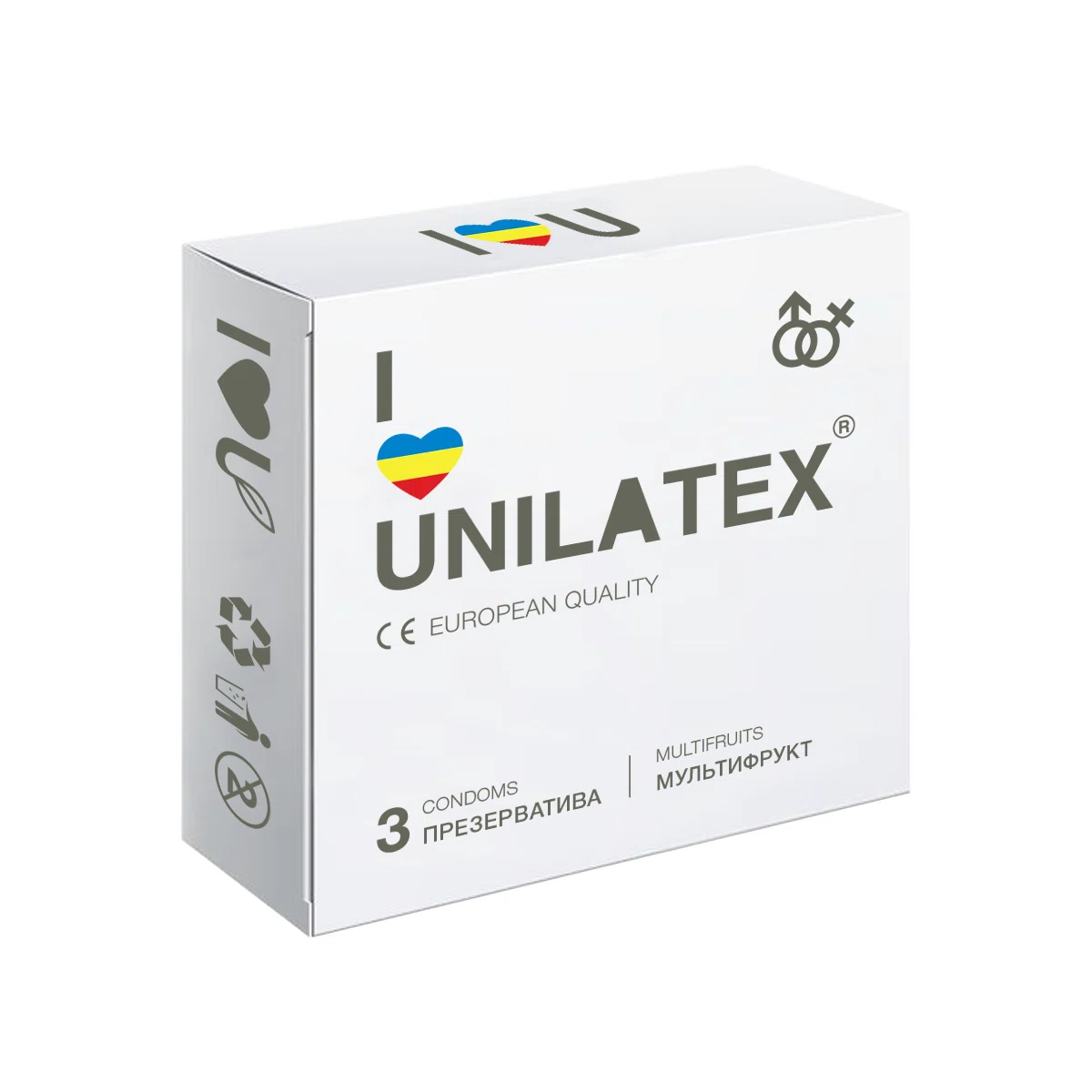 UNILATEX Презервативы цветные ароматизированные 3шт