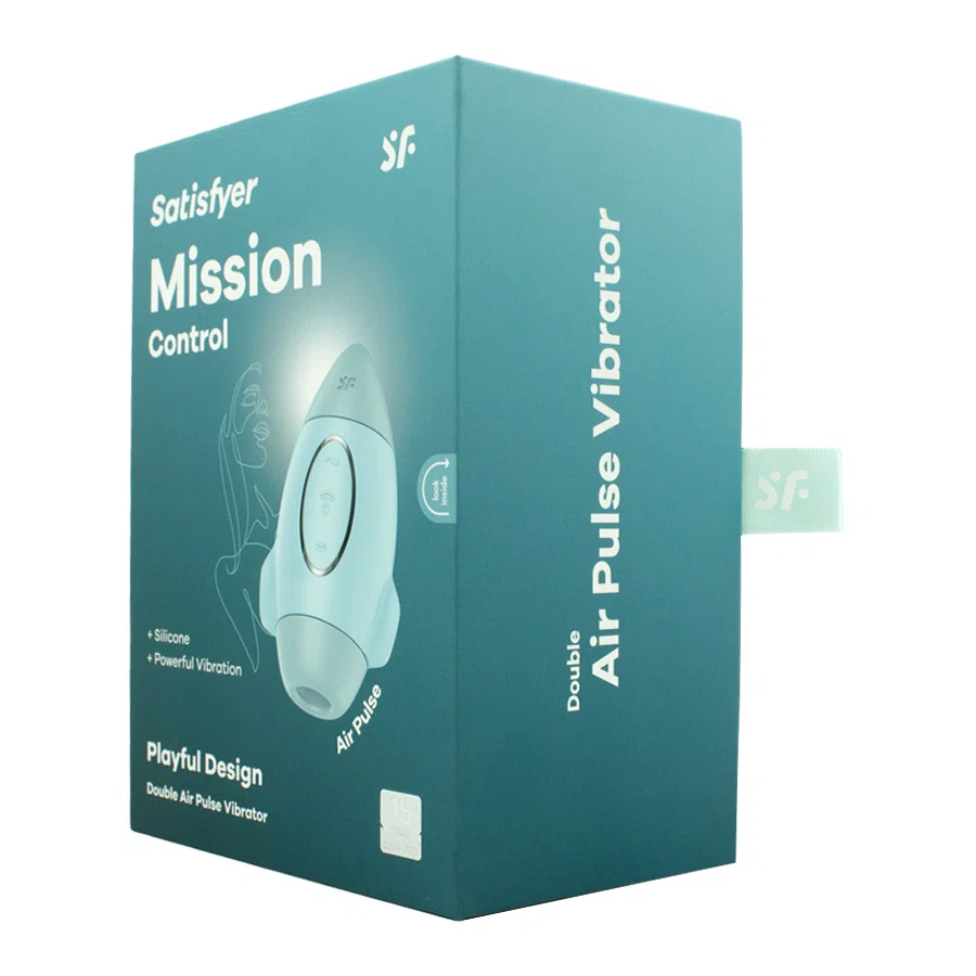 SATISFYER Вибромассажер Mission Control голубой