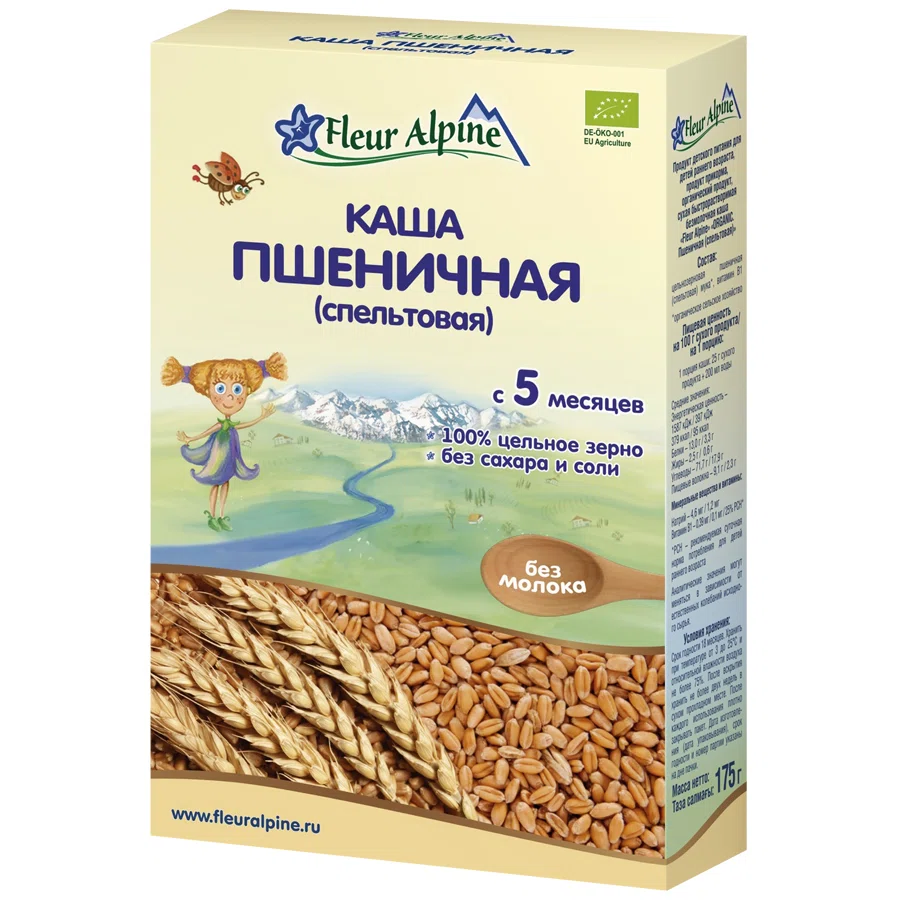 FLEUR ALPINE Каша пшеничная (спельтовая) 175гр
