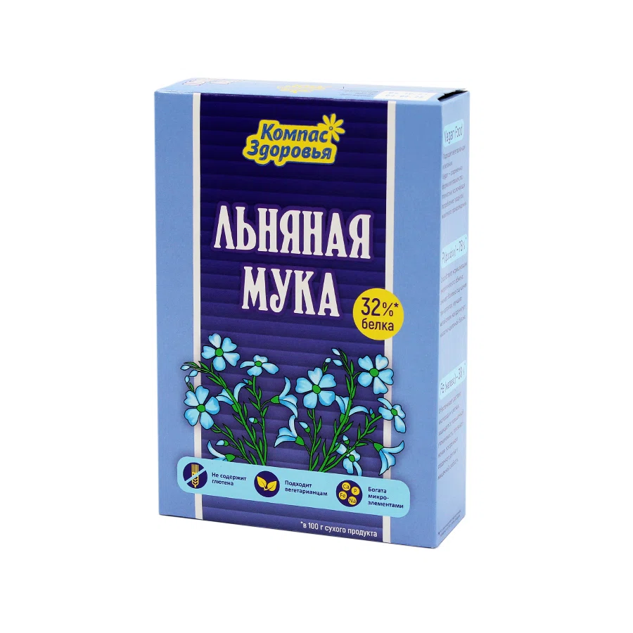 КОМПАС ЗДОРОВЬЯ Мука льняная 300гр