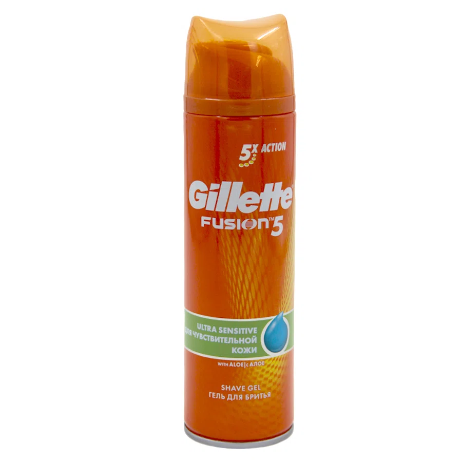 GILLETTE Гель для бритья Fusion 5 увлажняющий 200мл